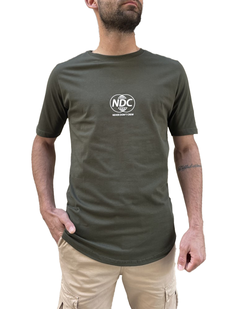 NDC ανδρικό χακί Tshirt με τύπωμα 222905K φωτογραφία